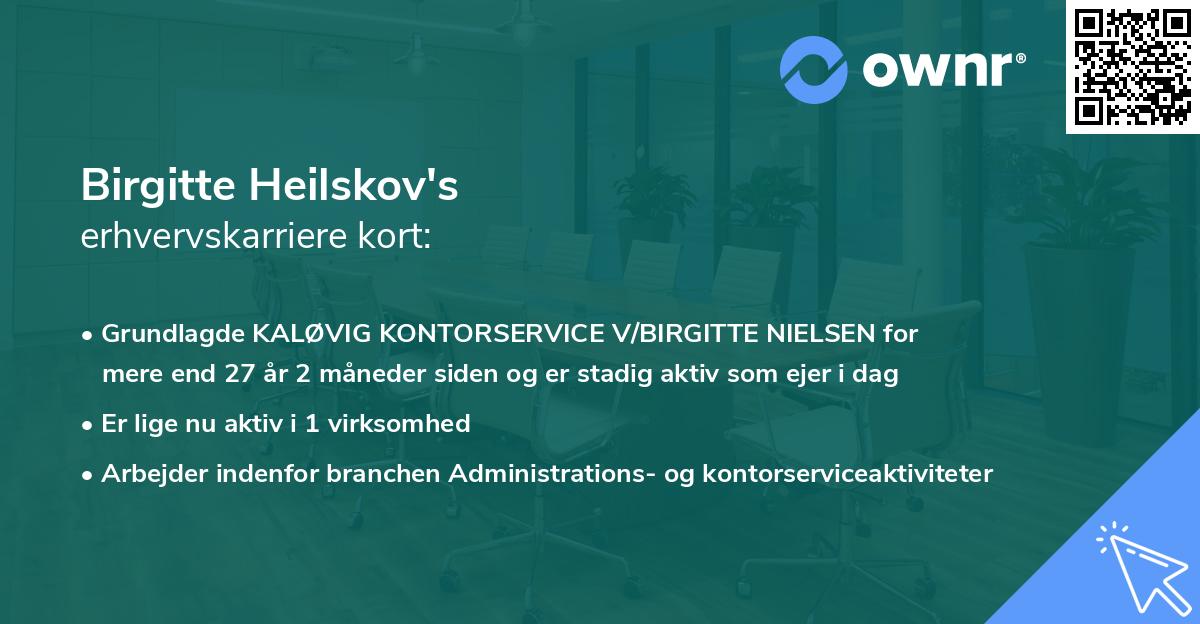 Birgitte Heilskov's erhvervskarriere kort