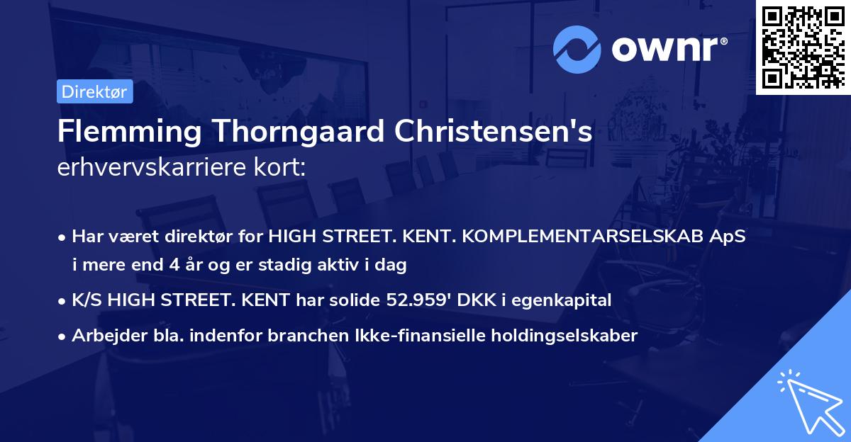 Flemming Thorngaard Christensen's erhvervskarriere kort