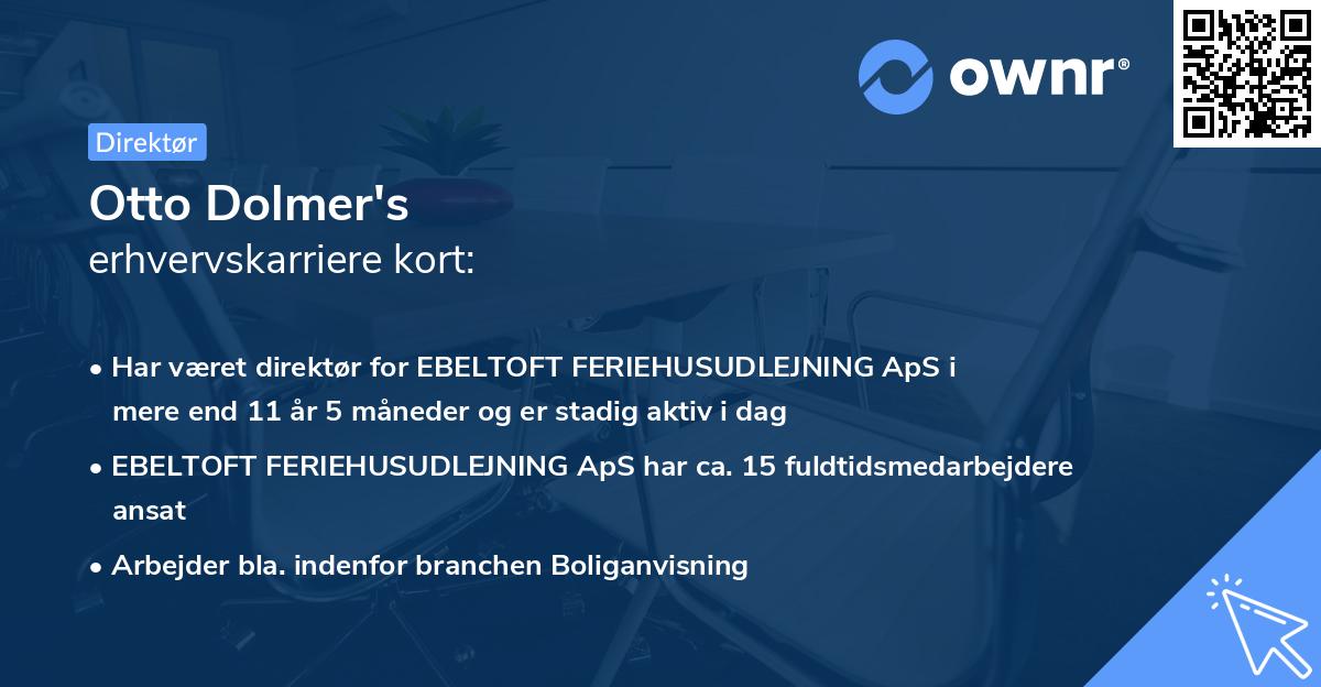 Otto Dolmer's erhvervskarriere kort