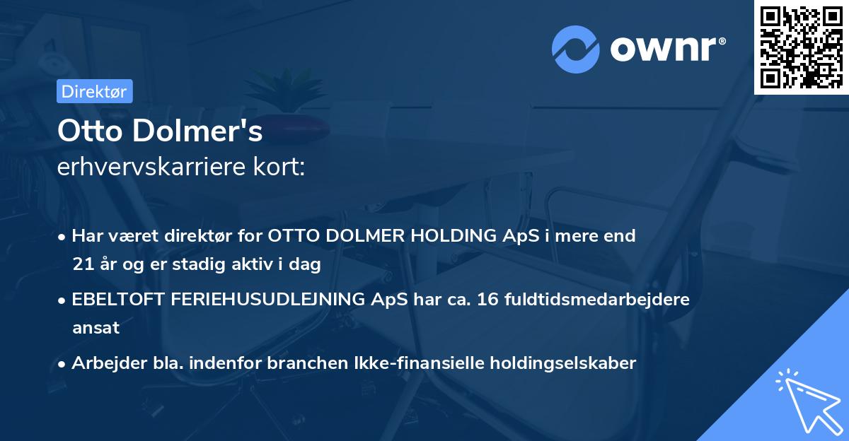 Otto Dolmer's erhvervskarriere kort