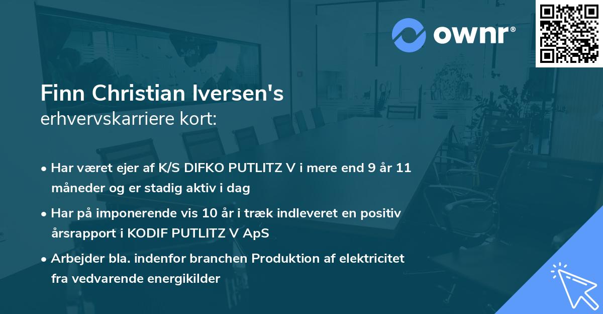 Finn Christian Iversen's erhvervskarriere kort