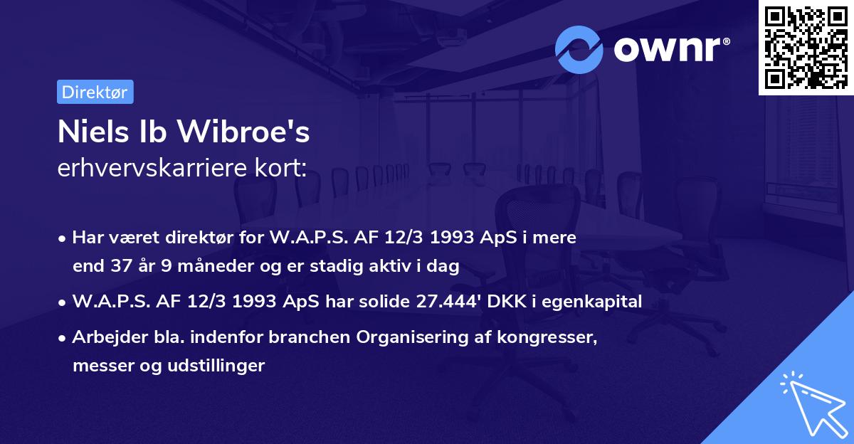 Niels Ib Wibroe's erhvervskarriere kort