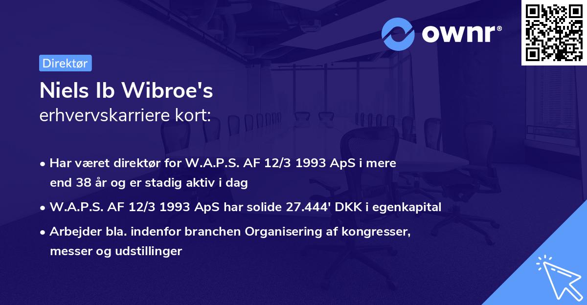 Niels Ib Wibroe's erhvervskarriere kort