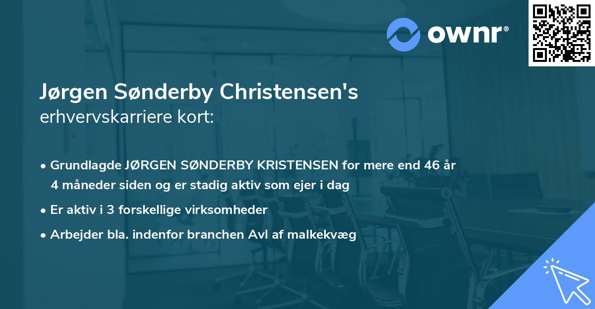 Jørgen Sønderby Christensen's erhvervskarriere kort