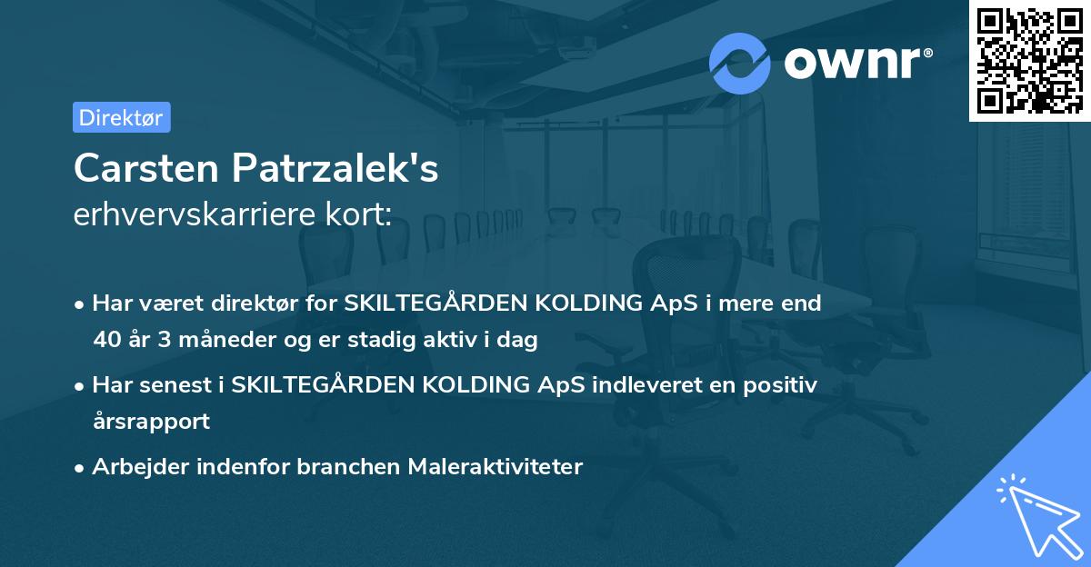 Carsten Patrzalek's erhvervskarriere kort