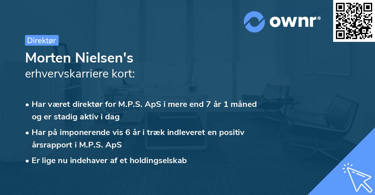 Morten Nielsen's erhvervskarriere kort