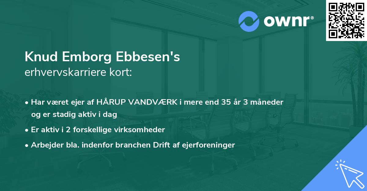 Knud Emborg Ebbesen's erhvervskarriere kort