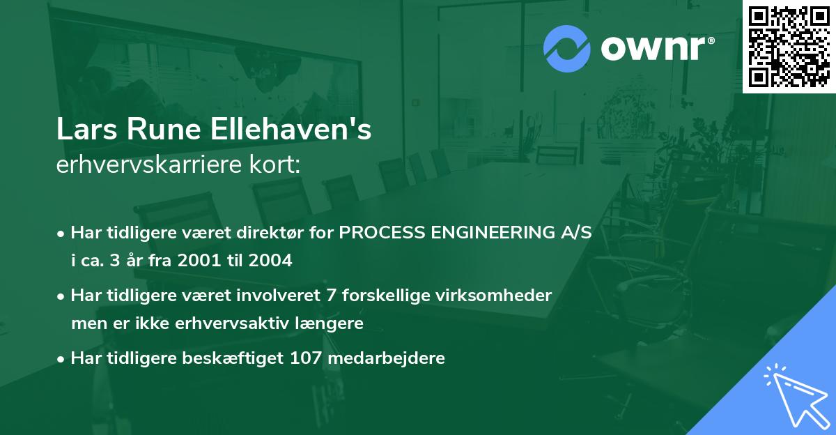 Lars Rune Ellehaven's erhvervskarriere kort