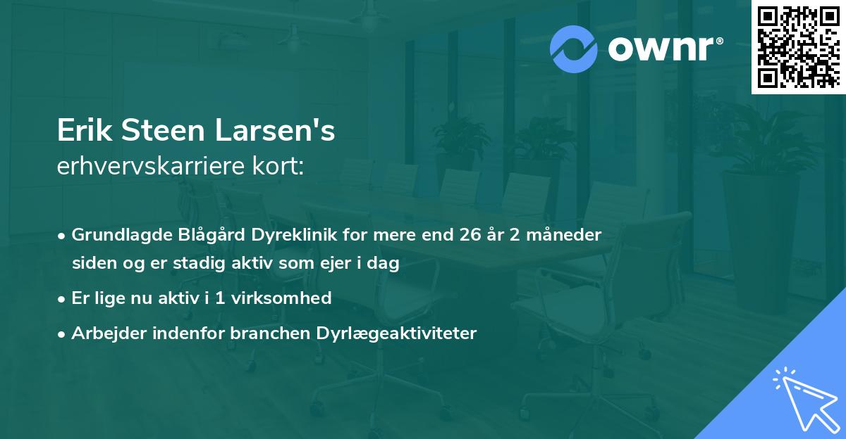 Erik Steen Larsen's erhvervskarriere kort