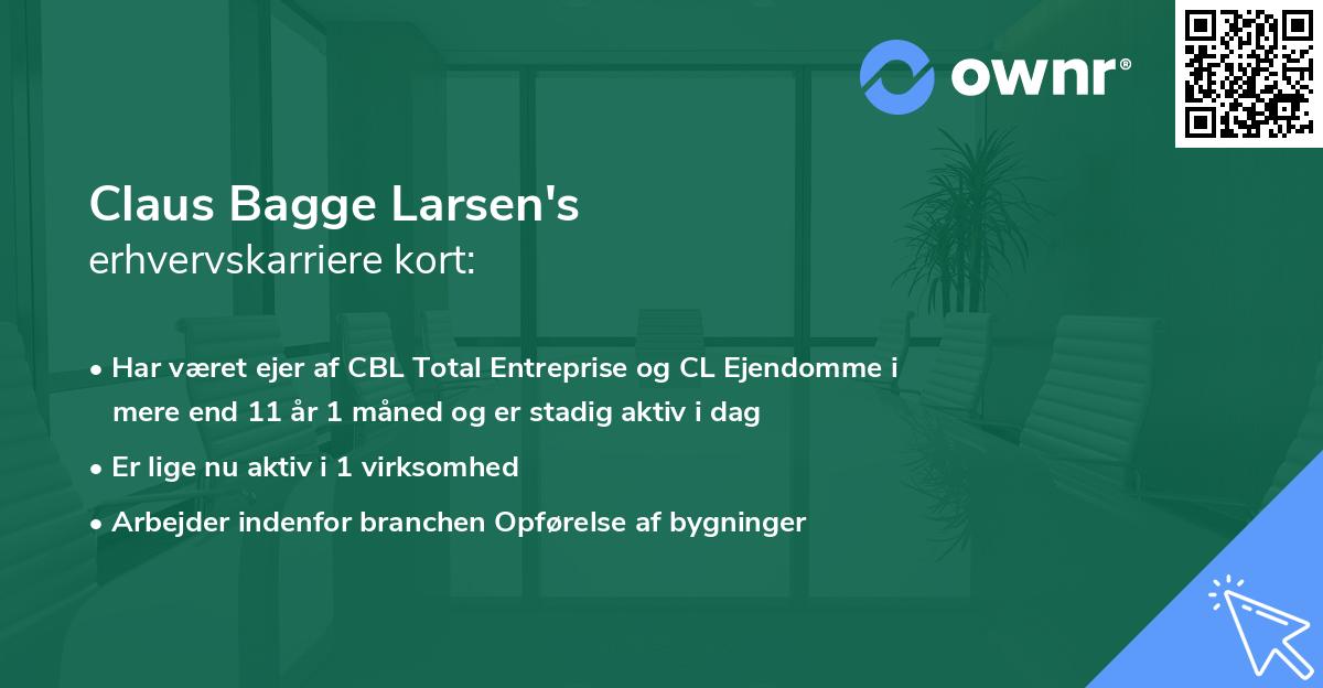 Claus Bagge Larsen's erhvervskarriere kort