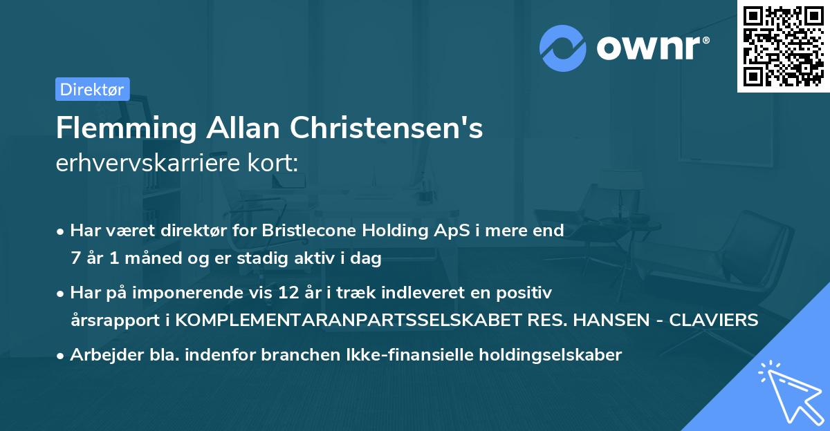 Flemming Allan Christensen's erhvervskarriere kort