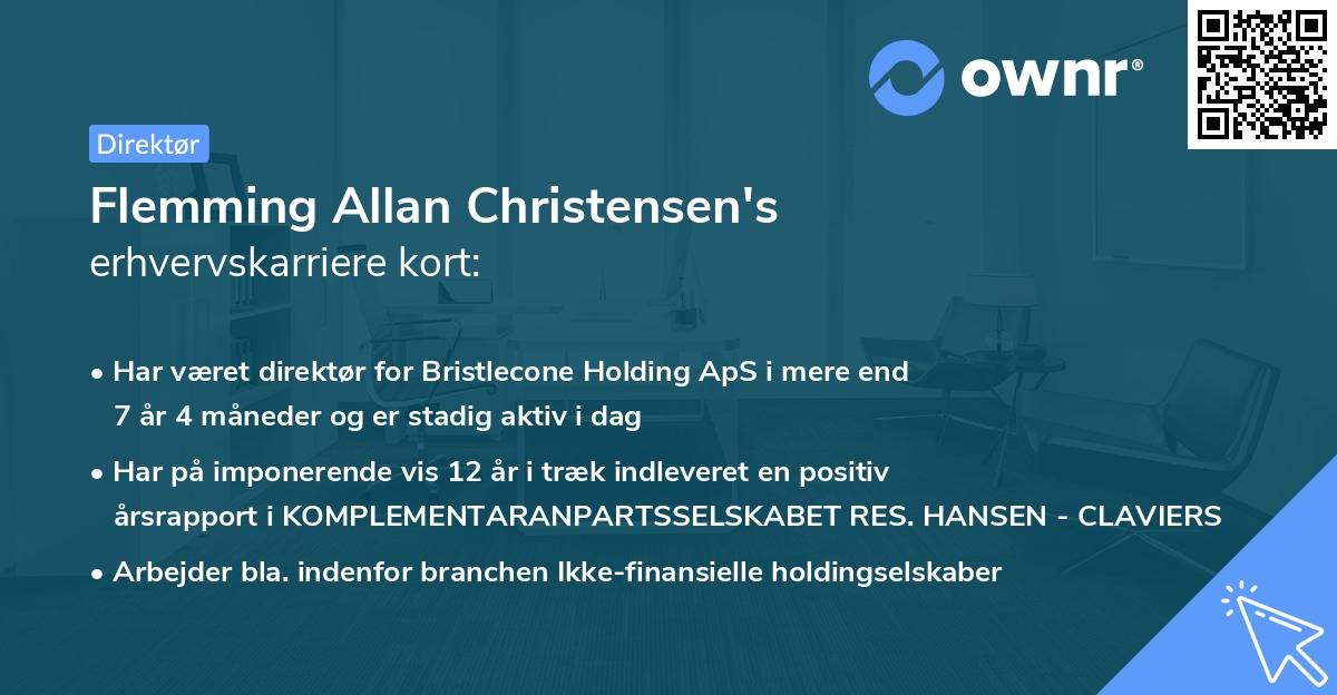Flemming Allan Christensen's erhvervskarriere kort