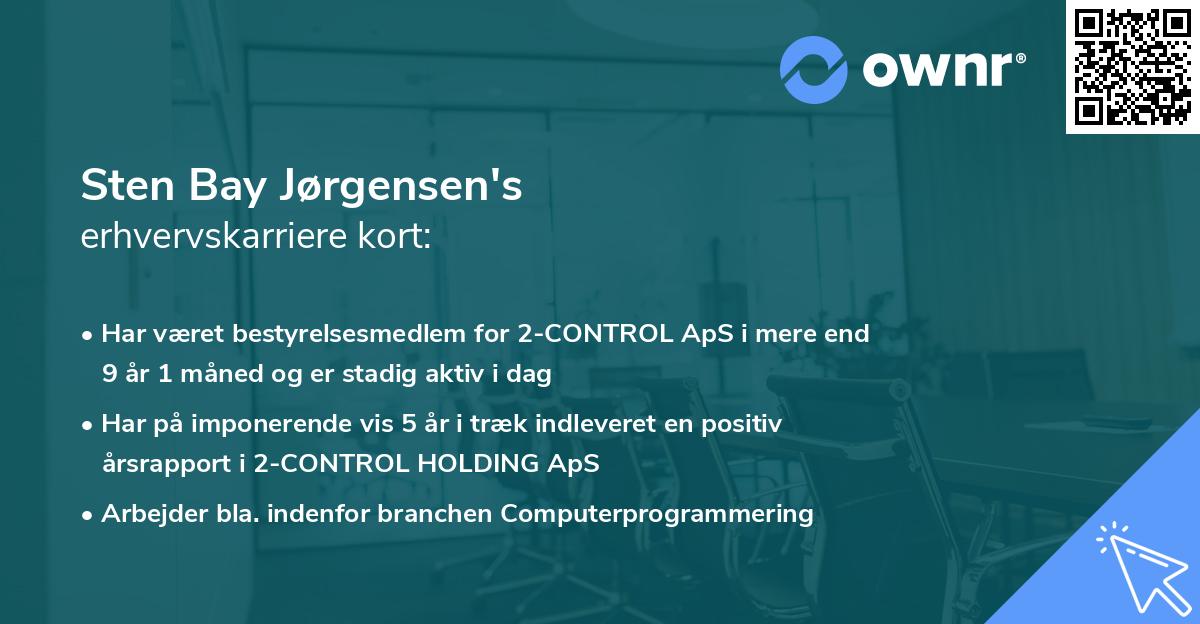 Sten Bay Jørgensen's erhvervskarriere kort