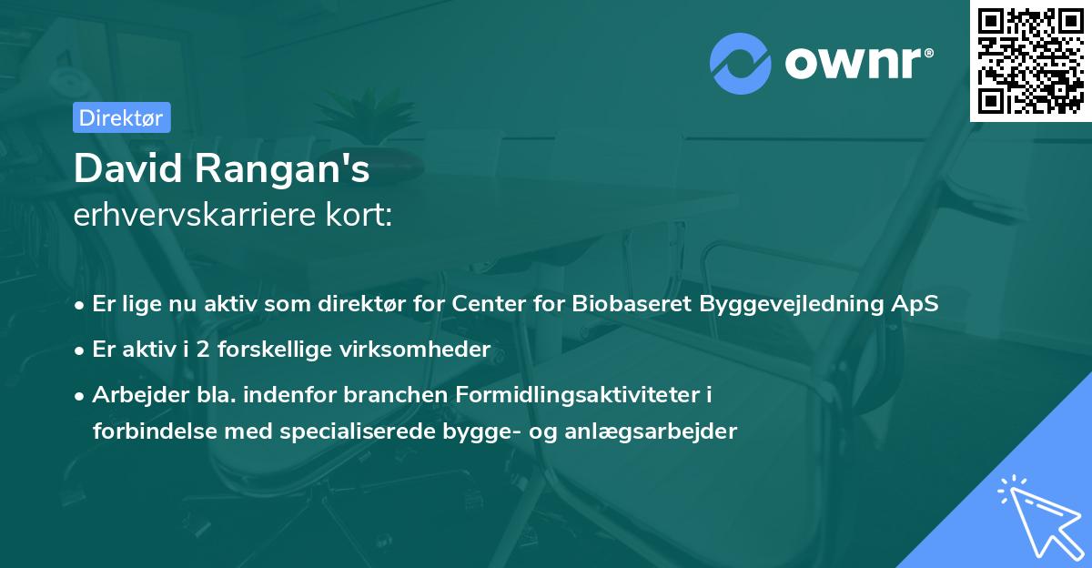 David Rangan's erhvervskarriere kort