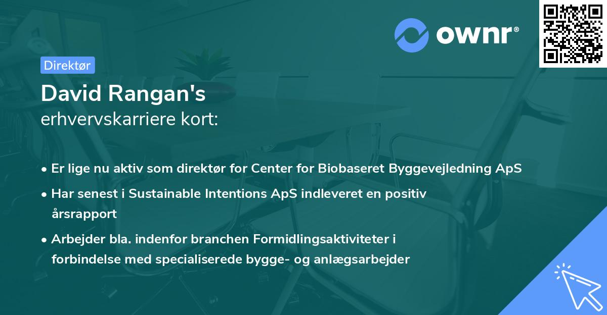 David Rangan's erhvervskarriere kort
