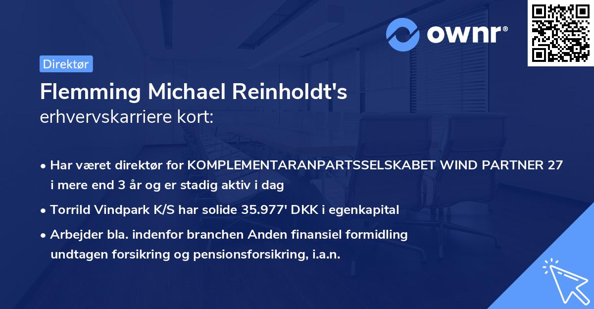 Flemming Michael Reinholdt's erhvervskarriere kort