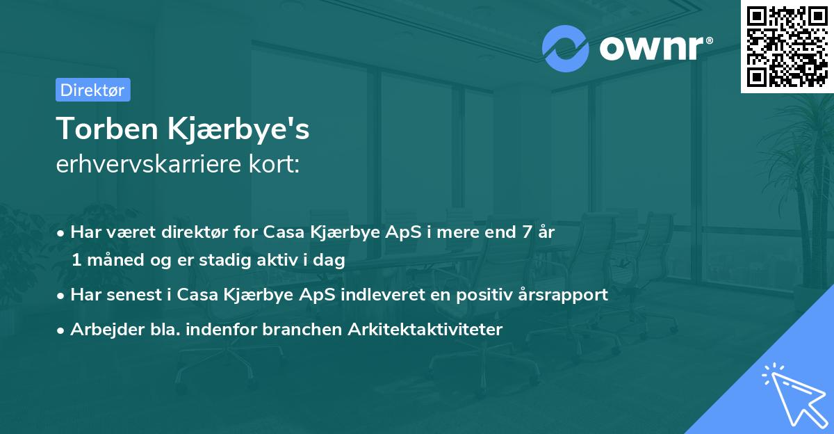 Torben Kjærbye's erhvervskarriere kort