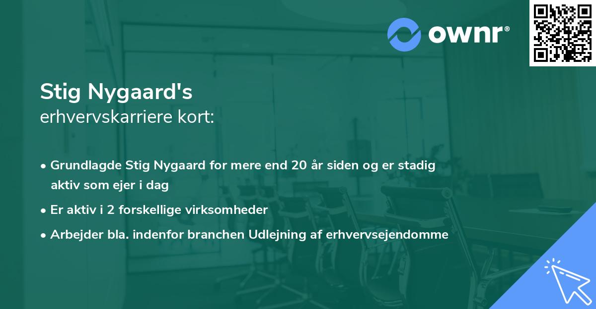Stig Nygaard's erhvervskarriere kort