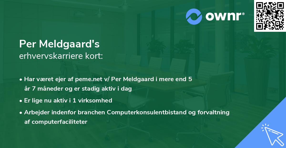 Per Meldgaard's erhvervskarriere kort