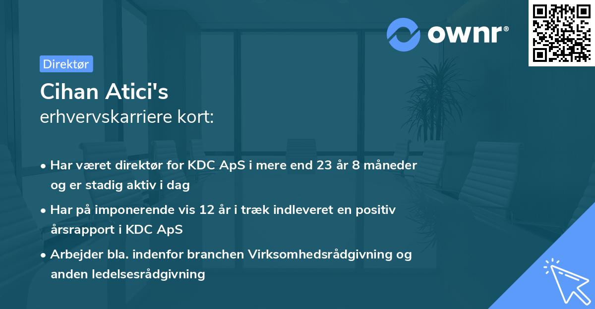 Cihan Atici's erhvervskarriere kort