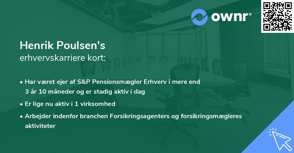 Henrik Poulsen's erhvervskarriere kort