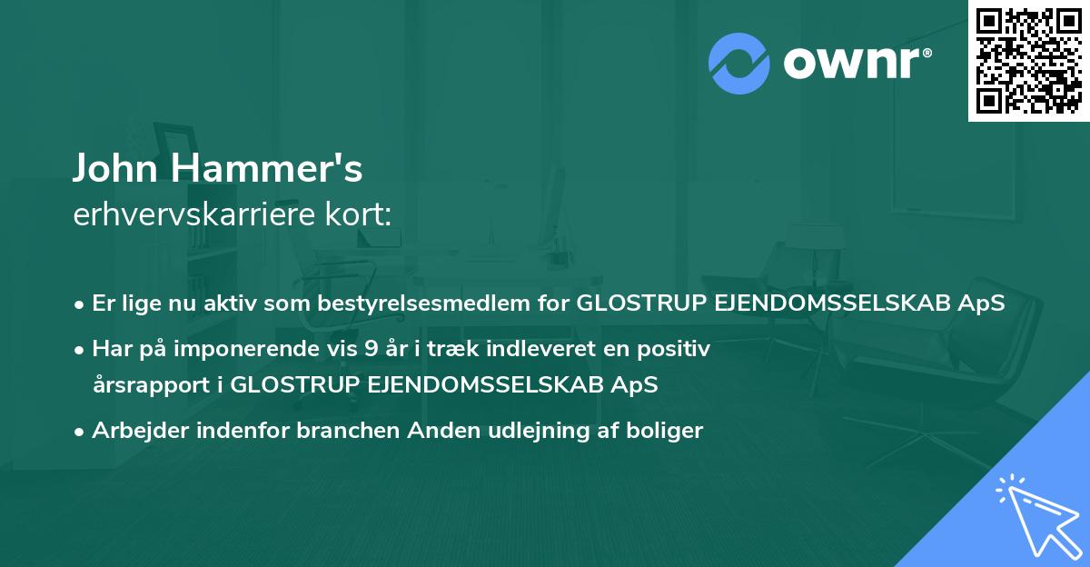 John Hammer's erhvervskarriere kort