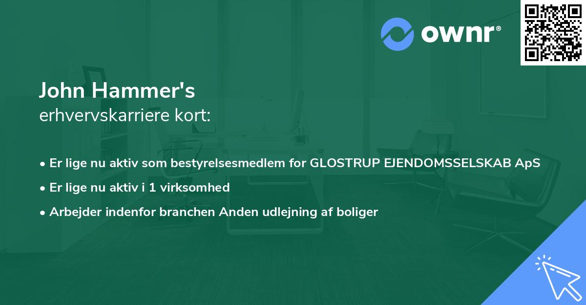 John Hammer's erhvervskarriere kort
