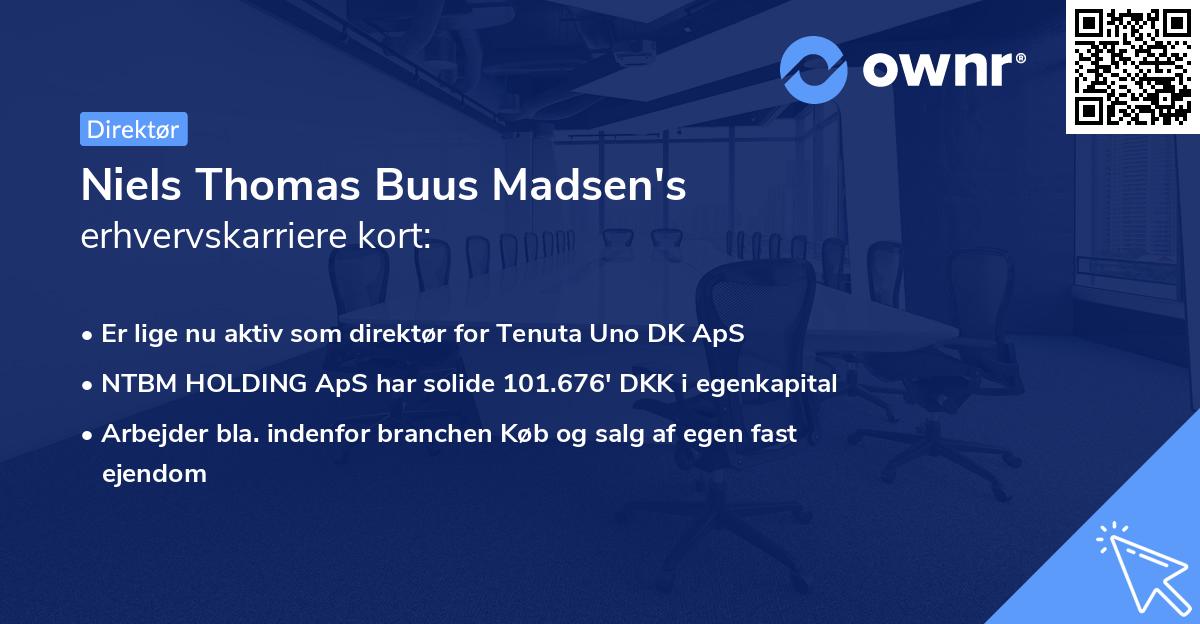 Niels Thomas Buus Madsen's erhvervskarriere kort