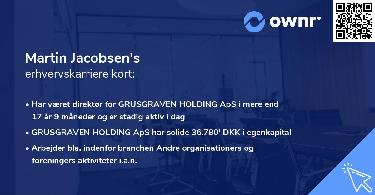Martin Jacobsen's erhvervskarriere kort