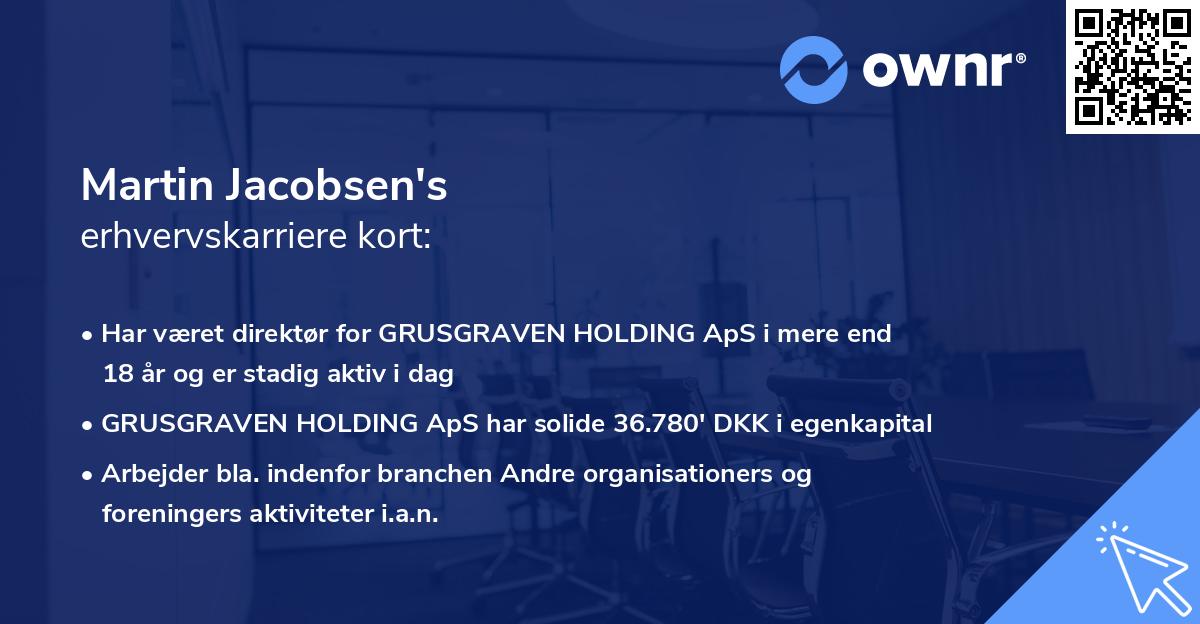Martin Jacobsen's erhvervskarriere kort