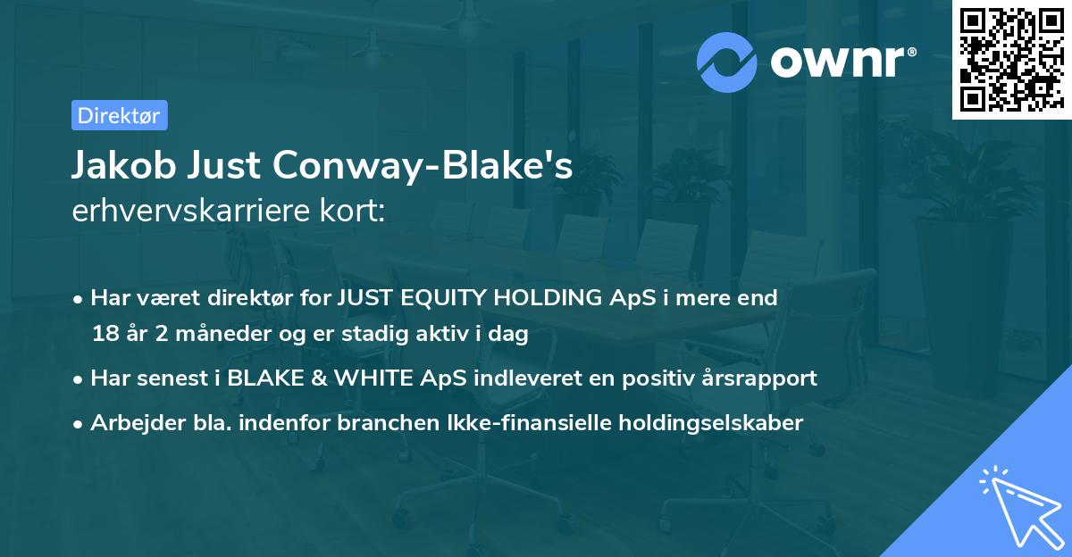 Jakob Just Conway-Blake's erhvervskarriere kort