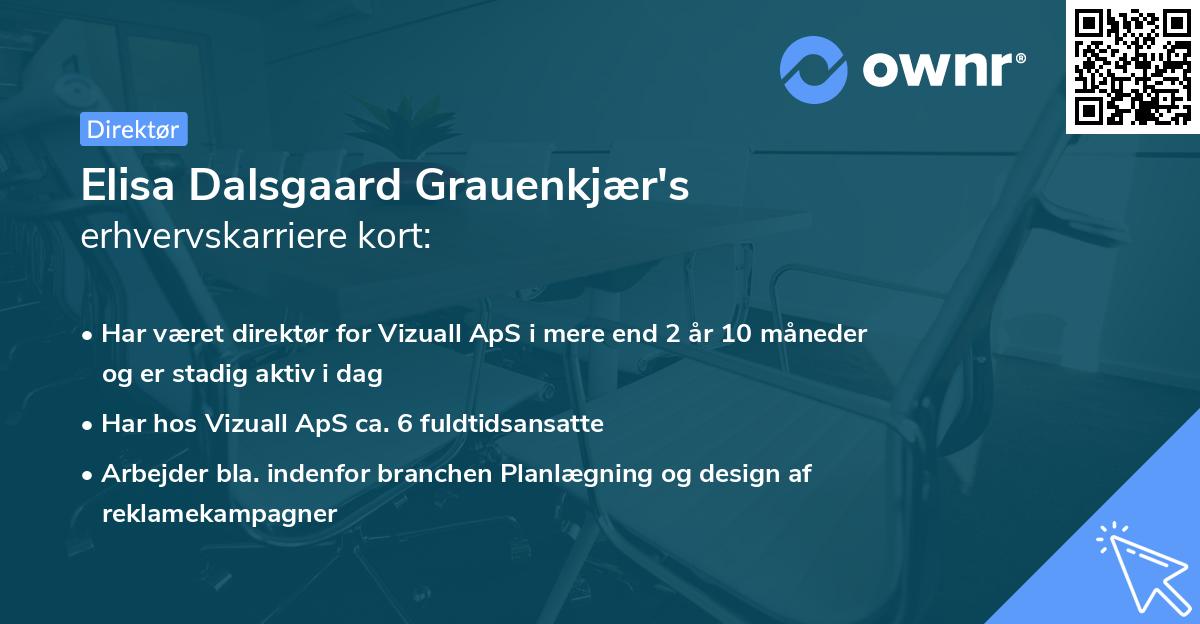 Elisa Dalsgaard Grauenkjær's erhvervskarriere kort