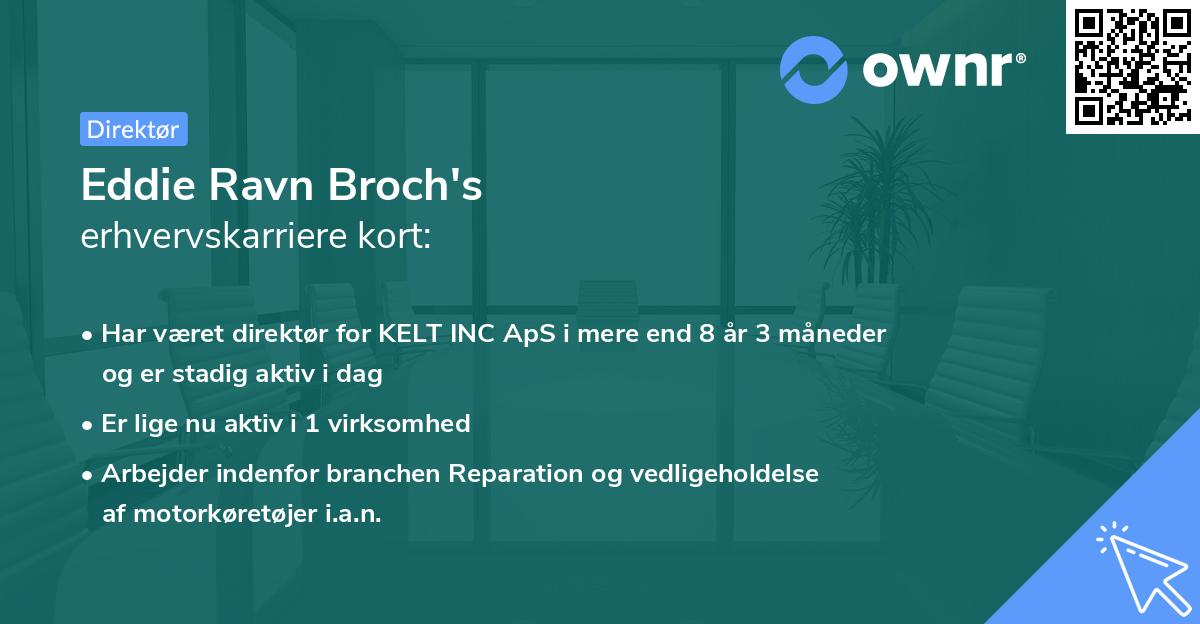 Eddie Ravn Broch's erhvervskarriere kort