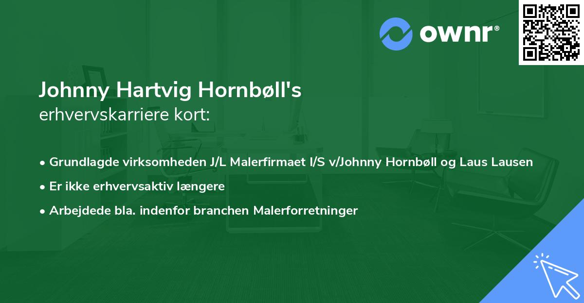 Johnny Hartvig Hornbøll's erhvervskarriere kort