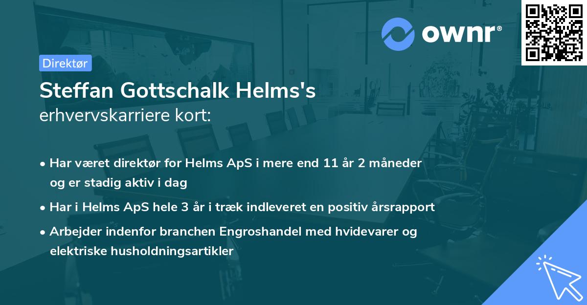 Steffan Gottschalk Helms's erhvervskarriere kort