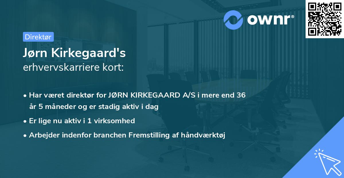 Jørn Kirkegaard's erhvervskarriere kort