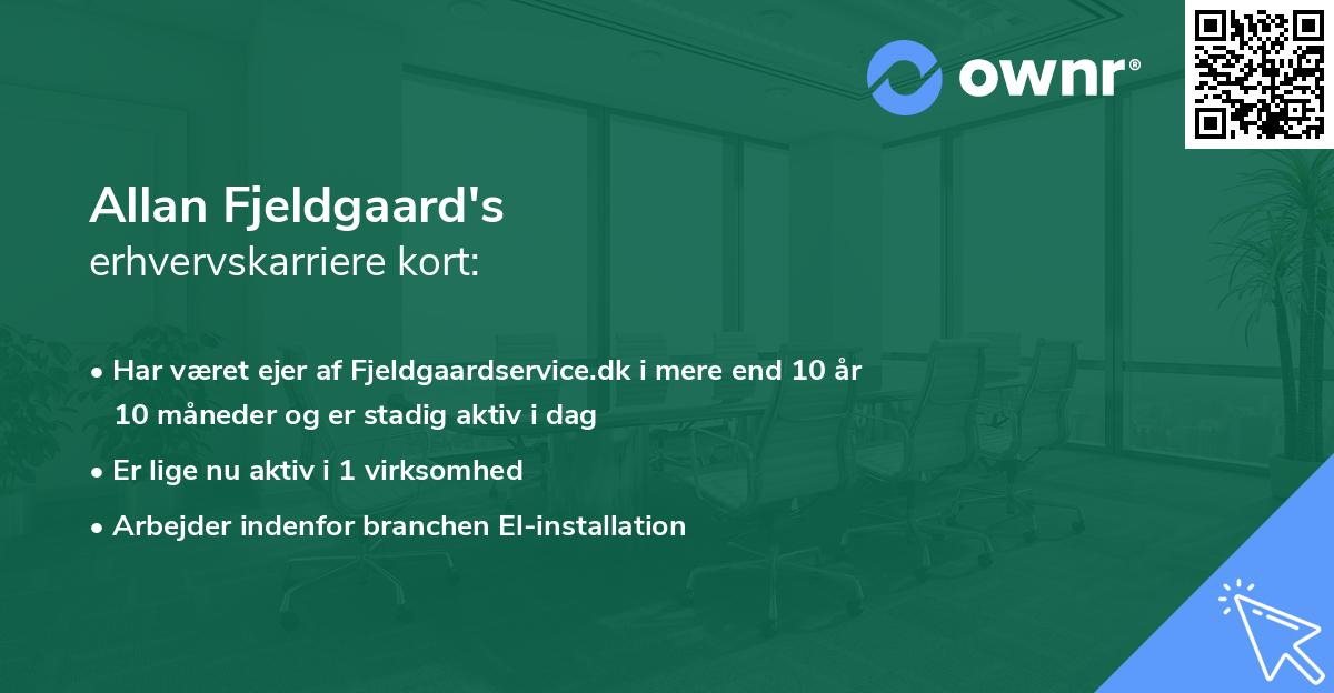 Allan Fjeldgaard's erhvervskarriere kort