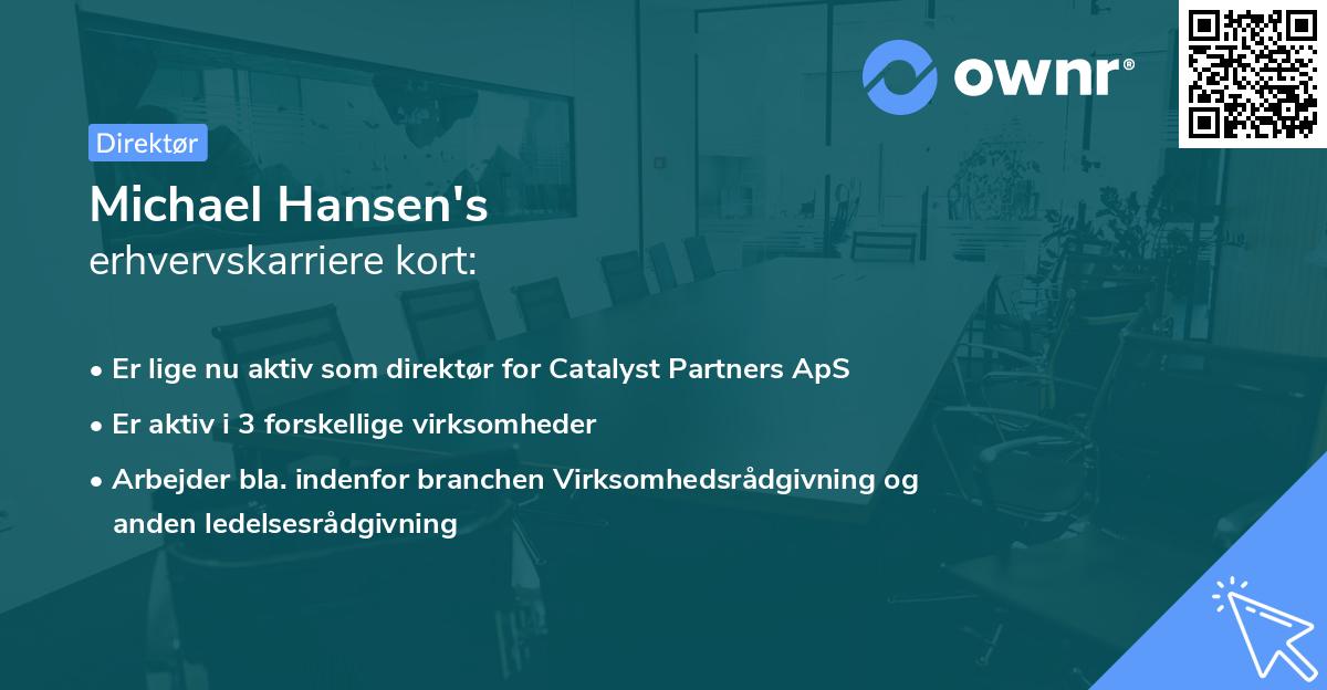 Michael Hansen's erhvervskarriere kort