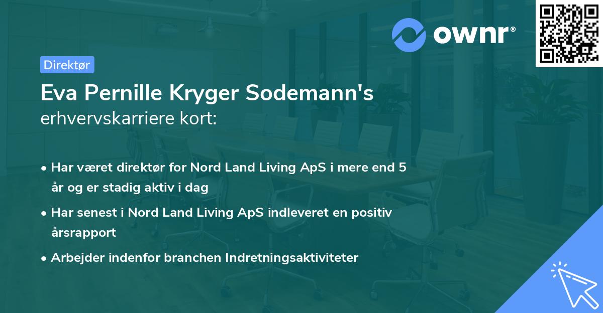 Eva Pernille Kryger Sodemann's erhvervskarriere kort