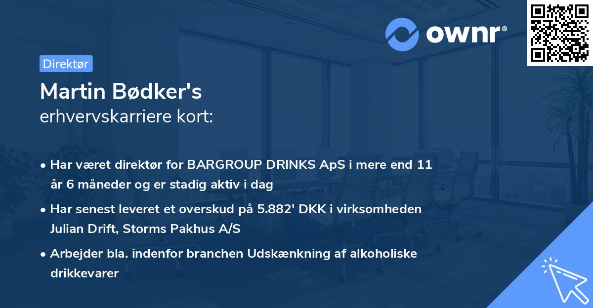 Martin Bødker's erhvervskarriere kort