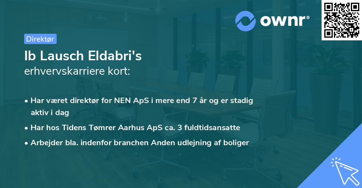 Ib Lausch Eldabri's erhvervskarriere kort