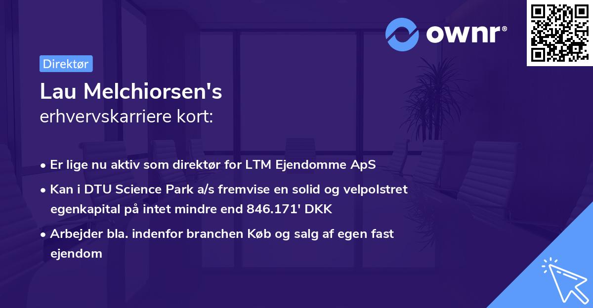 Lau Melchiorsen's erhvervskarriere kort