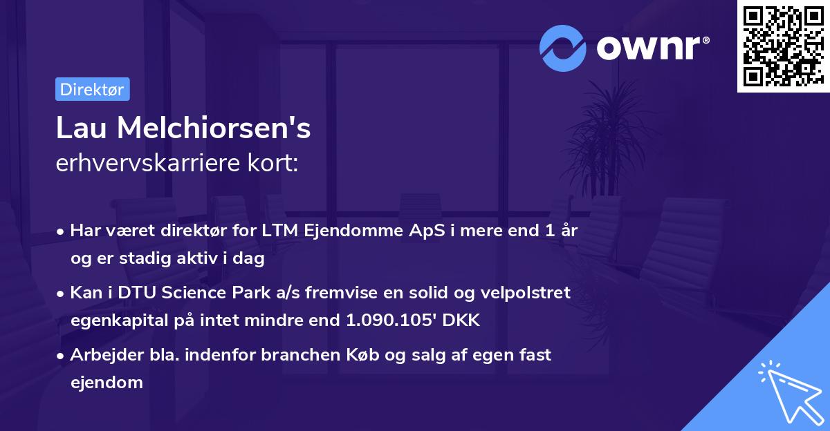 Lau Melchiorsen's erhvervskarriere kort