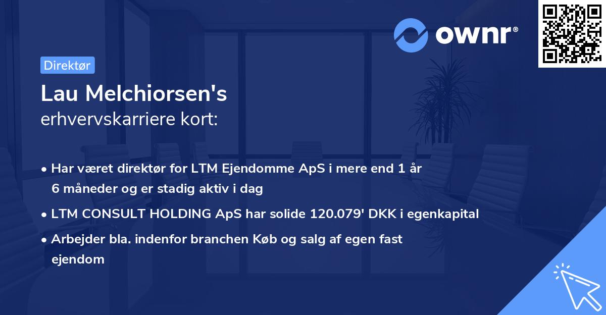 Lau Melchiorsen's erhvervskarriere kort