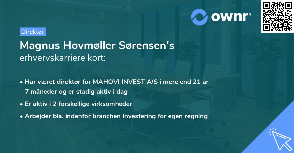 Magnus Hovmøller Sørensen's erhvervskarriere kort