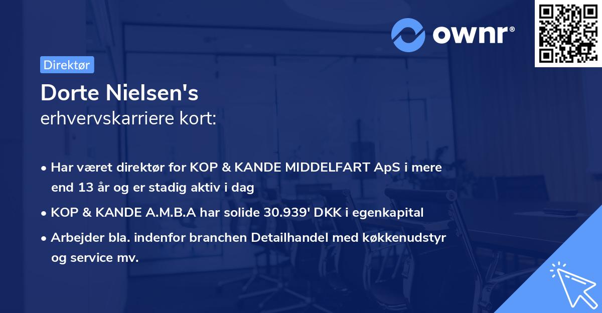 Dorte Nielsen's erhvervskarriere kort