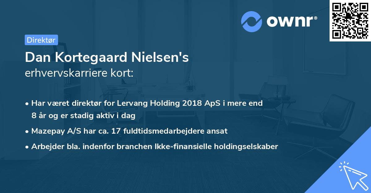 Dan Kortegaard Nielsen's erhvervskarriere kort