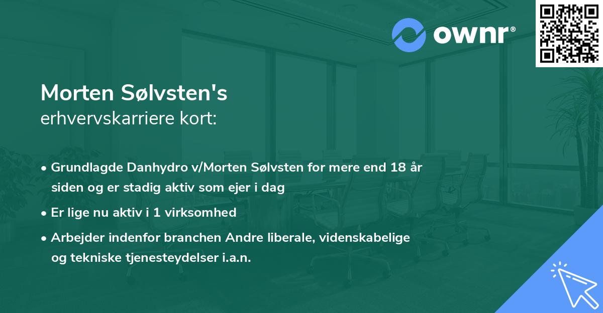 Morten Sølvsten's erhvervskarriere kort