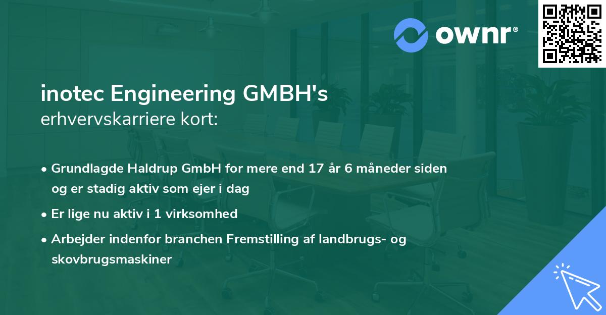 inotec Engineering GMBH's erhvervskarriere kort