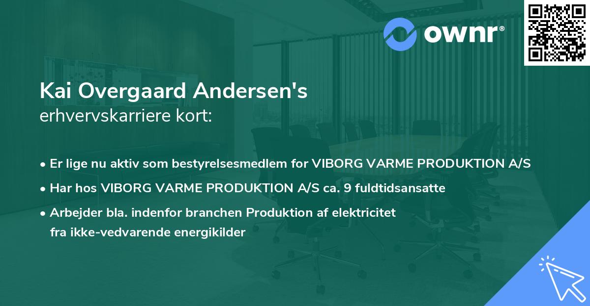 Kai Overgaard Andersen's erhvervskarriere kort